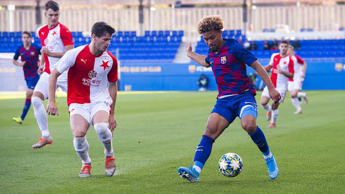 Konrad de la Fuente plays for Barcelona's Juvenil A team